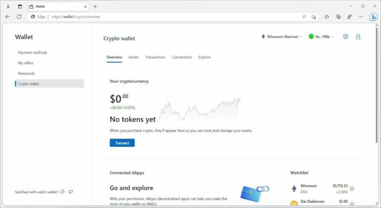 Edge، به کیف پول رمزارزی مجهز میشود Edge، به کیف پول رمزارزی مجهز میشود