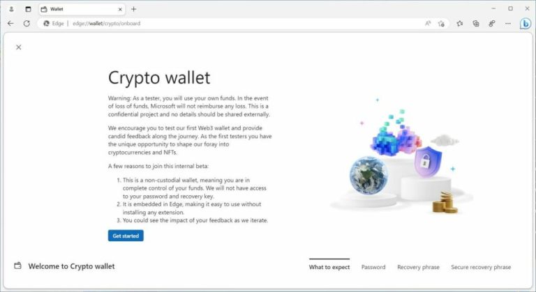 Edge، به کیف پول رمزارزی مجهز میشود Edge، به کیف پول رمزارزی مجهز میشود