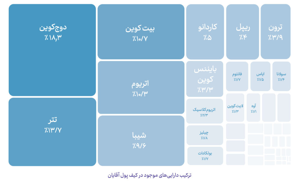 ترکیب داراییهای موجود در کیف پول آقایان