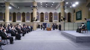 رهبر انقلاب در دیدار جمعی از نخبگان و استعدادهای برتر علمی: نخبگان دانشگاهی ما بدون هیچ مبالغه، موجب آبروی ایران هستند رهبر انقلاب در دیدار جمعی از نخبگان و استعدادهای برتر علمی: نخبگان دانشگاهی ما بدون هیچ مبالغه، موجب آبروی ایران هستند