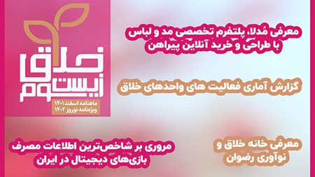 انتشار ماهنامه «زیستبوم خلاق»، ویژه نوروز 1402 انتشار ماهنامه «زیستبوم خلاق»، ویژه نوروز 1402