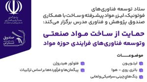 توانمندیها برای ساخت مواد صنعتی و توسعه فناوریهای فرآیندی حوزه مواد حمایت میشود توانمندیها برای ساخت مواد صنعتی و توسعه فناوریهای فرآیندی حوزه مواد حمایت میشود