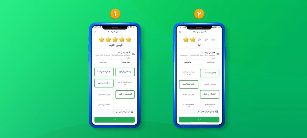 امتیازدهی اسنپ